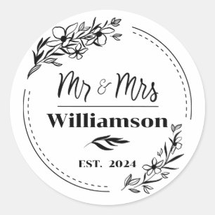 Personalized Family Monogram Stickers