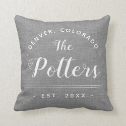 Personalized Family Monogram Throw Pillow