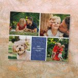 Personalized Family Name 4 Photos Collage Jigsaw Puzzle<br><div class="desc">Personalize with your four favorite family photos featuring your family name. Creating a unique photo collage,  memory and gift. A lovely keepsake to treasure! Designed by Thisisnotme©</div>