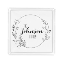 Personalized Family Name Acrylic Tray