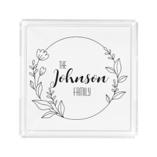 Personalized Family Name Acrylic Tray