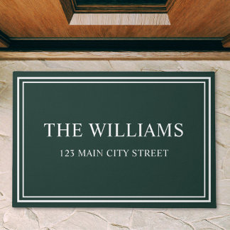 Personalized Family Name and Address Outdoor Doormat