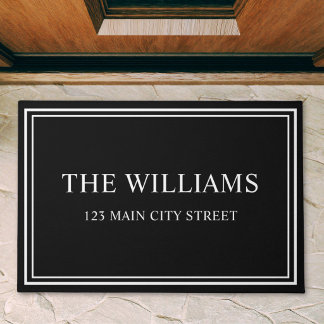 Personalized Family Name and Address Outdoor Doormat