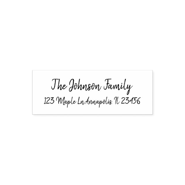 Personalized Family Name and Address  Rubber Stamp (Design)