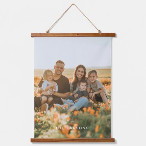 Personalized Family Name and Photo Art Print Hanging Tapestry