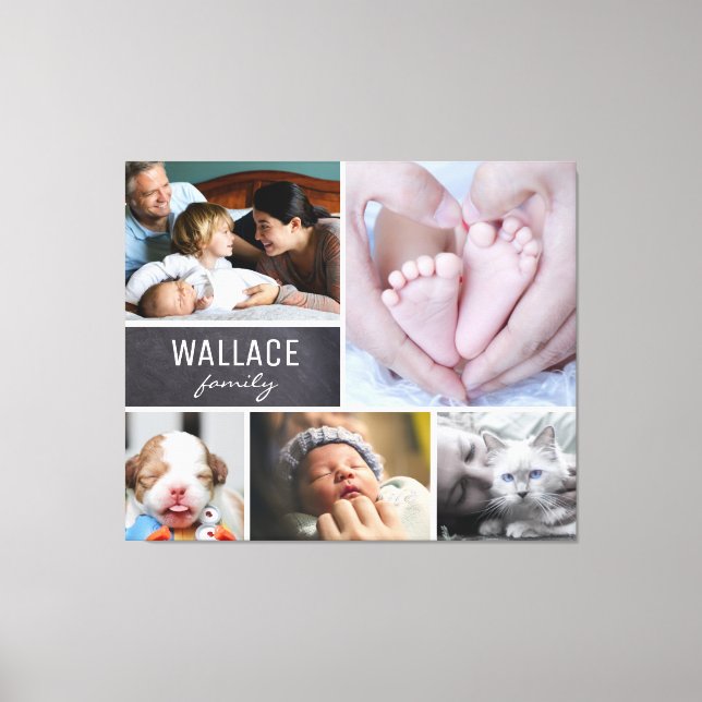 Personalized Family Name, big family Canvas Print (Front)