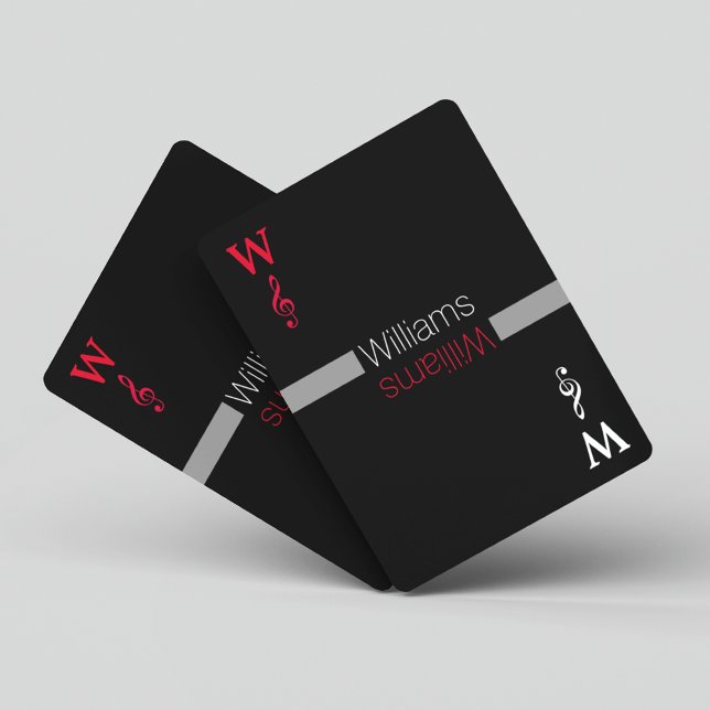 Personalized Family Name | Black Poker Cards (play the game... for family fun times)