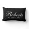 Personalized Family Name Black Toss Pillow