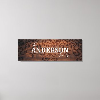 Personalized Family Name Canvas Print by PineAndBerry at Zazzle