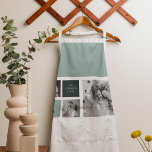 Personalized Family Name Collage Photo Gift Apron<br><div class="desc">Introducing our latest personalized family name gift: Trendy Collage Photo & Green Theme! This unique and stylish gift is designed to celebrate your family's special moments and add a touch of nature-inspired elegance to your home decor.</div>
