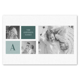 Personalized Family Name Collage Photo Gift Tissue Paper
