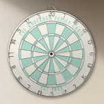 Personalized Family Name Custom Aqua Game Room  Dart Board<br><div class="desc">Bring a fresh, relaxed feel to your game room or cabin with this personalized aqua dartboard, customized with your family name and established year. The soft aqua and neutral tones give this classic dartboard design a lighter, coastal-inspired look that works beautifully in lake houses, beach homes, cabins, and modern game...</div>