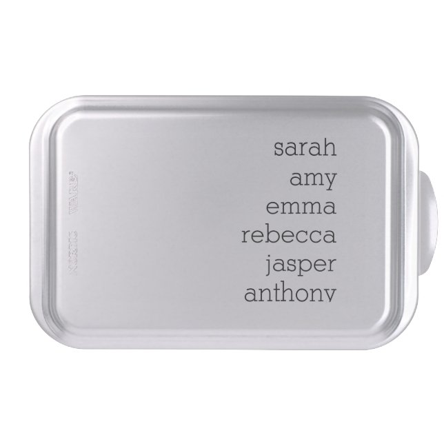 Personalized Family Name, Customize with Kids Name Cake Pan (Front)