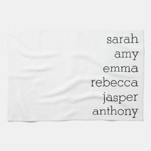 Personalized Family Name, Customize with Kids Name Kitchen Towel