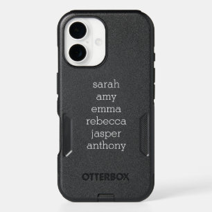 Personalized Family Name, Customize with Kids Name iPhone 16 Case