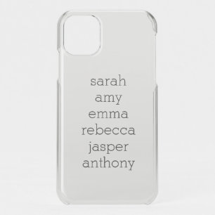 Personalized Family Name, Customize with Kids Name iPhone 11 Case