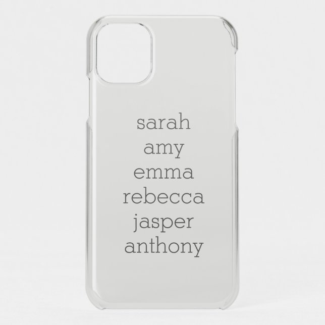 Personalized Family Name, Customize with Kids Name Uncommon iPhone Case (Back)
