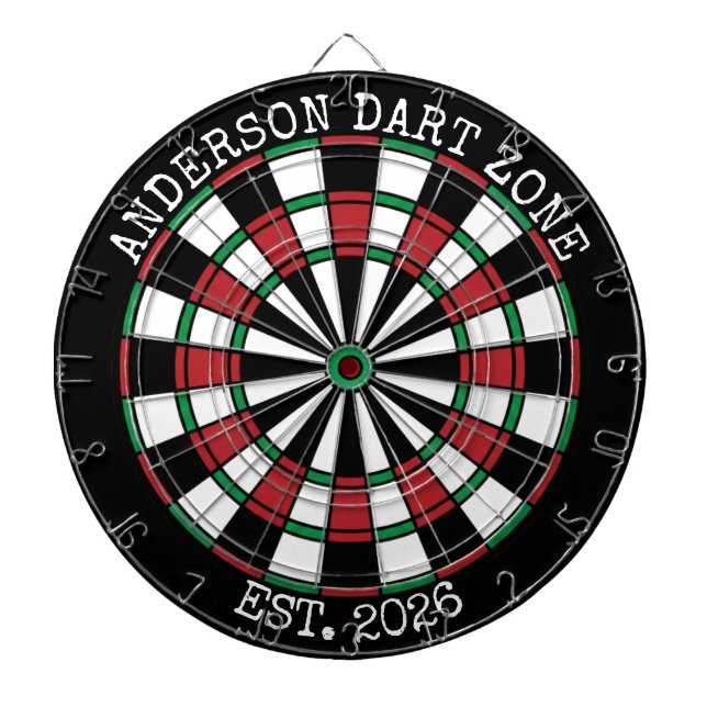 Personalized Family Name Dartboard Man Cave (Front)