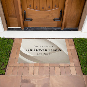 Personalized Family Name Doormat – Welcome