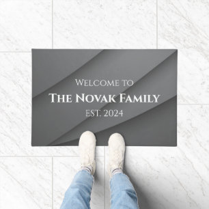 Personalized Family Name Doormat – Welcome
