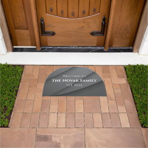 Personalized Family Name Doormat – Welcome