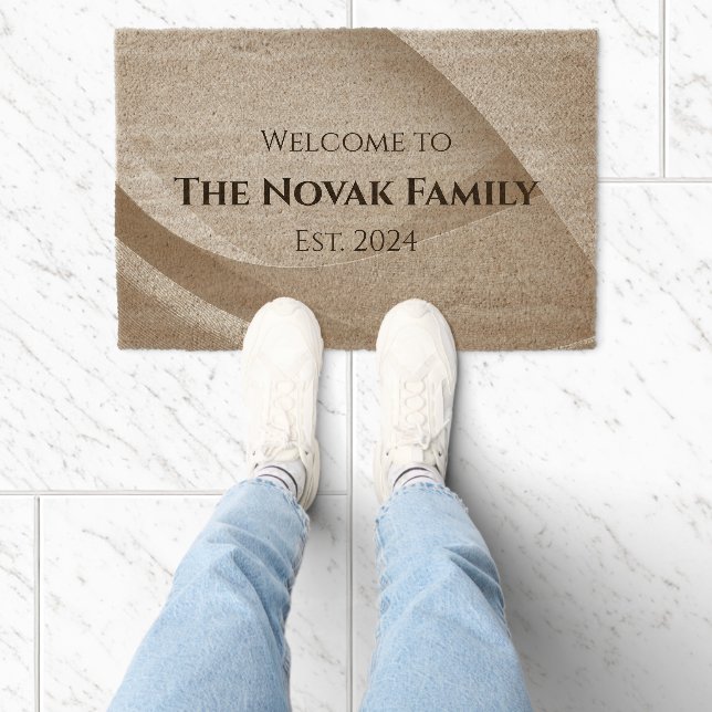 Personalized Family Name Doormat – Welcome Fiber Doormat (Insitu)