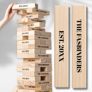 Personalized Family Name Housewarming Gift Idea Topple Tower