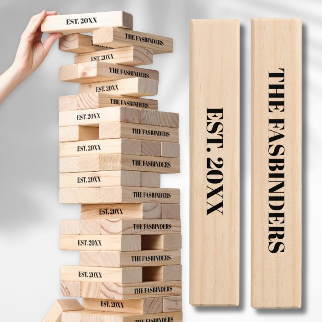 Personalized Family Name Housewarming Gift Idea Topple Tower (Personalized Family Name Housewarming Gift Idea Topple Tower
)