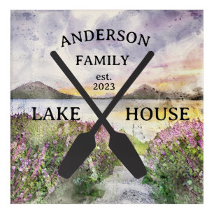 Personalized Family Name Lake House  Acrylic Print