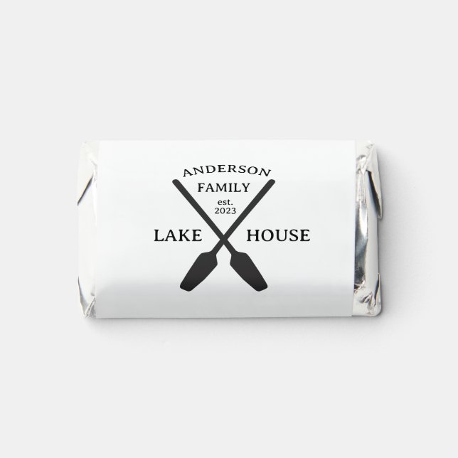 Personalized Family Name Lake House  Hershey's Miniatures (Front)