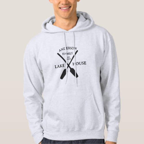 Personalized Family Name Lake House  Hoodie