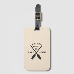 Personalized Family Name Lake House Luggage Tag