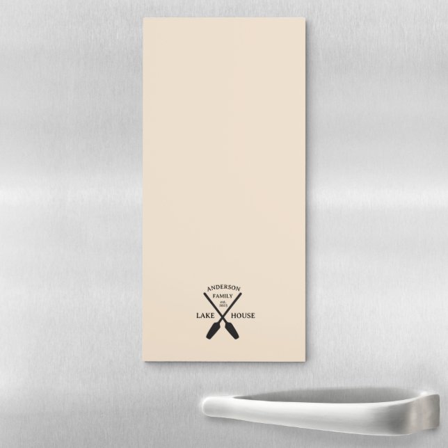 Personalized Family Name Lake House  Magnetic Notepad (In Situ)