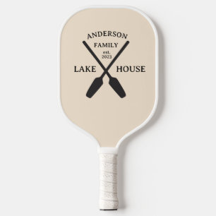 Personalized Family Name Lake House Pickleball Paddle