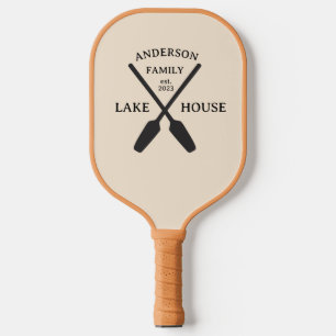 Personalized Family Name Lake House Pickleball Paddle