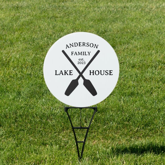Personalized Family Name Lake House  Sign (Insitu)