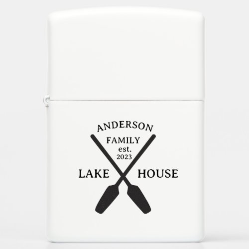 Personalized Family Name Lake House  Zippo Lighter