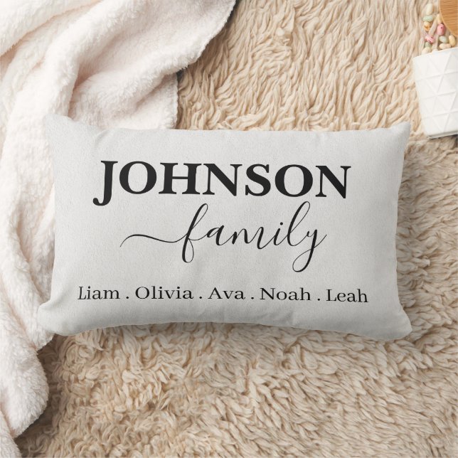 Personalized Family Name Lumbar Pillow (Blanket)