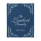 Personalized family name navy blue fleece blanket