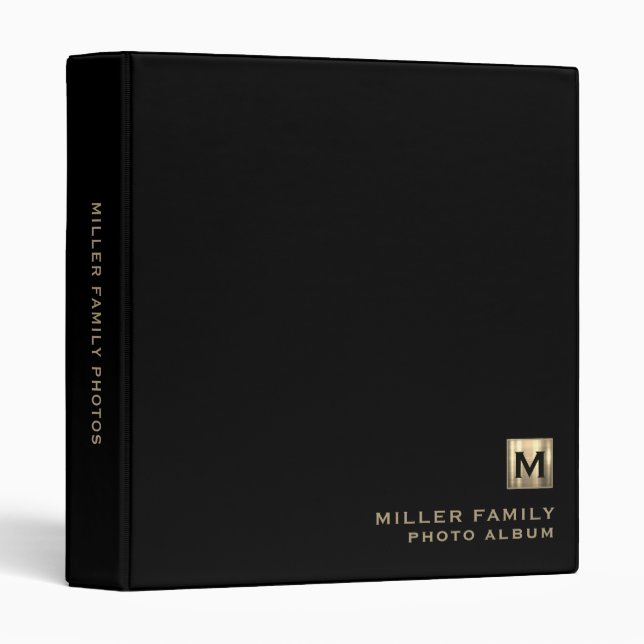 Personalized Family Name Photo Album 3 Ring Binder (Front/Spine)
