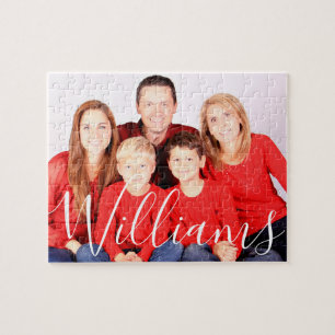 Personalized Family Name Photo Jigsaw Puzzle