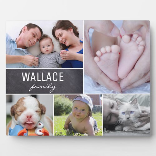 Personalized Family name photography collage Plaque