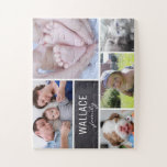 Personalized family name, photos, big pieces jigsaw puzzle<br><div class="desc">Customize this puzzle with their family photos as a fun gift. Change all the photos and family name. Larger puzzle pieces for the little ones to enjoy in putting this game and special image together.</div>
