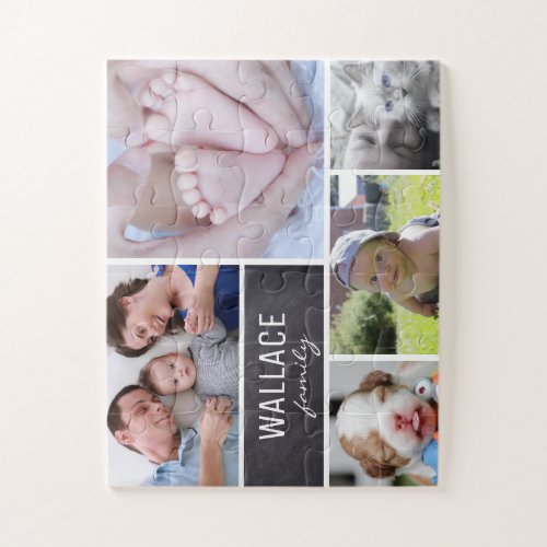 Personalized family name photos big pieces jigsaw puzzle