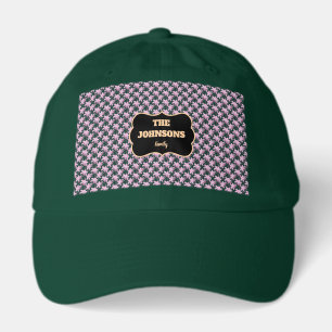 Personalized family name pink floral  hat