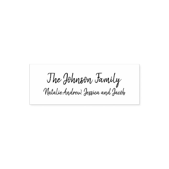 Personalized Family Name Rubber Stamp (Design)