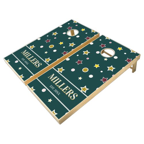 Personalized Family Name Star Cornhole Set