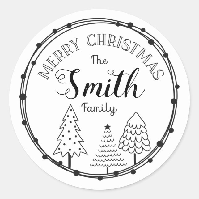 Personalized Family Name Sticker Decoration (Front)