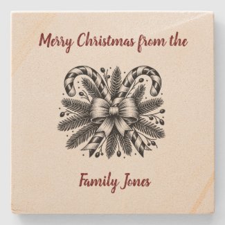  🌟🎅Personalized Family Name Stone Coaster 🌟🎅