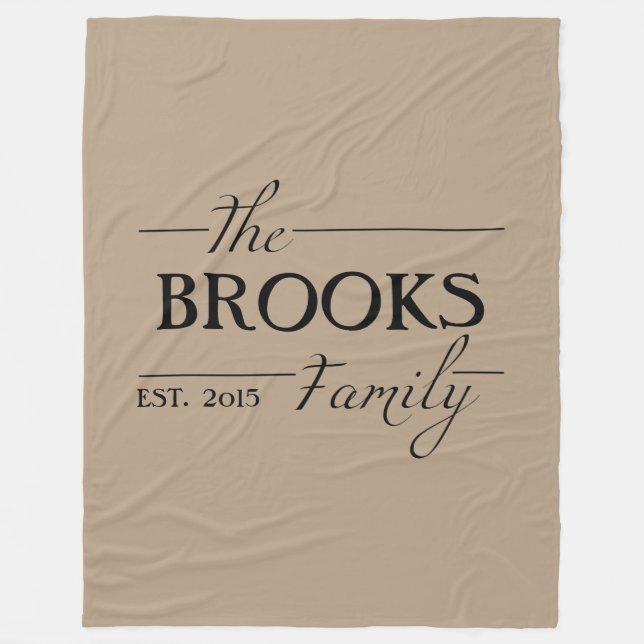 Personalized Family Name Throw Blanket Gift (Front)